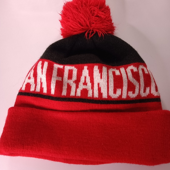New Era Red and Black San Francisco Beanie - Picture 1 of 3